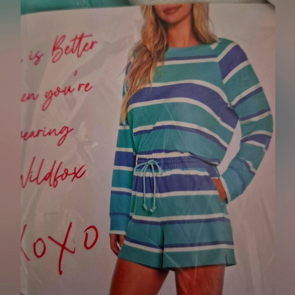 NWT - Wildfox Blue and White Lounge Set for Cozy Nights